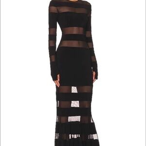 XS NORMA KAMALI FISHTAIL GOWN